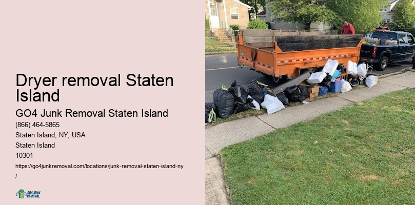 Residential clean-up Dryer removal Staten Island