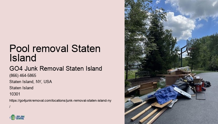 Pool removal Staten Island TV recycling