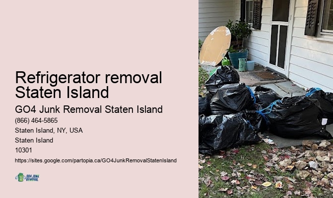Refrigerator removal Staten Island moving debris removal